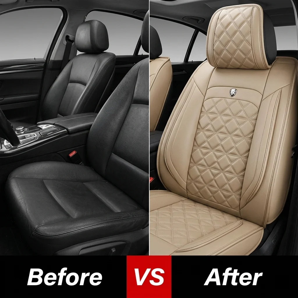Leather Car Seat Covers for BMW X3 E83 G30 X3 F25 X5 E53 X1 E84 F01 X5 F15 E65 F25 X6 E71 F31 E83 F45 Interior Auto Accessories