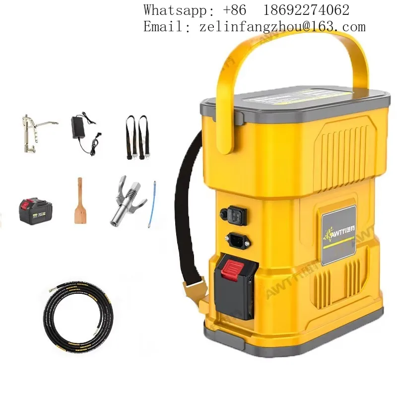 CAVITT 7.2L Lithium Battery Electric Grease Pump 10000PSI High Pressure Cordless Grease Gun for Excavator Lubrication