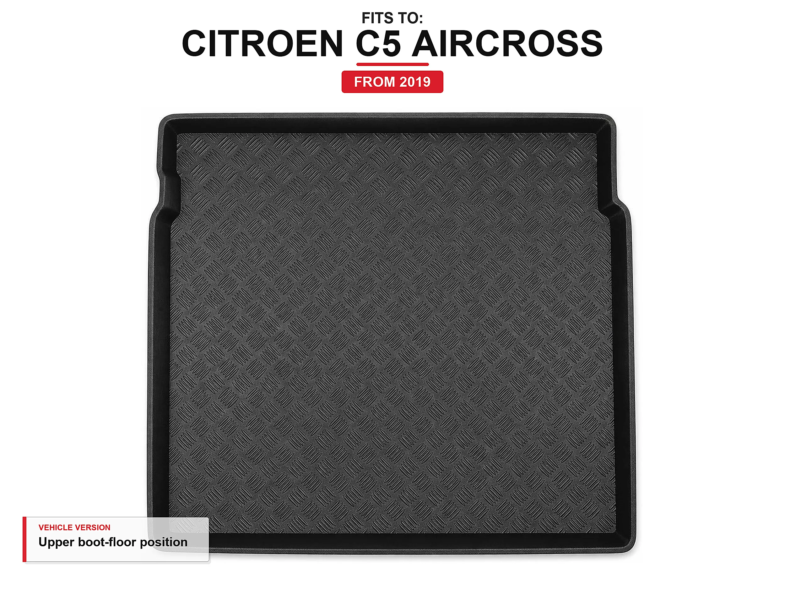 Kofferbakmat met rand voor: Citroen C5 Aircross 2019-