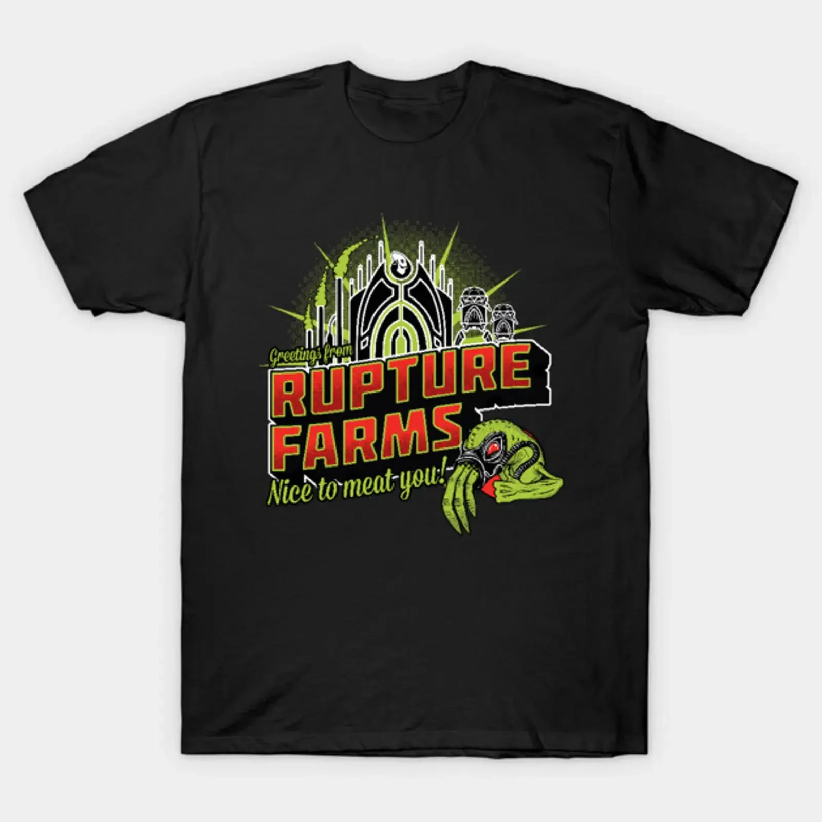 Greetings from RUPTURE FARMS T Shirt vintage Washed Stylish Soft Stretched streetwear Top For Everyday Wear Slightly Casual
