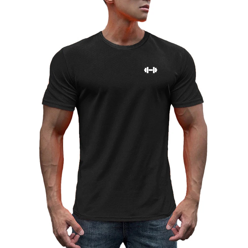 Gym Fitness Muscle Short Sleeve O-Neck Clothing Summer Mesh Breathable Quick Dry Cool T-shirt Mens Bodybuilding Running Shirts image 6