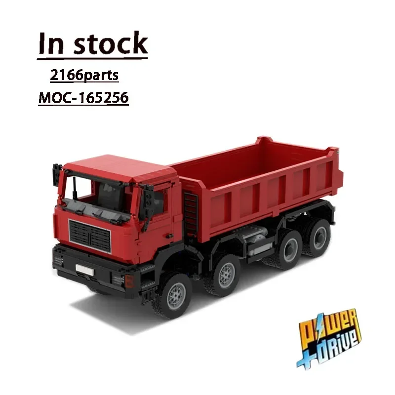 

MOC-165256 F90 8×8 Dump Truck Truck Stitching Assembly Block Model• 2166 Parts Children's Birthday Building Block Toy Gift