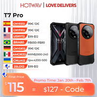 HOTWAV T7 Pro Ultra Thin Rugged Cellphone 6.6'' FHD+ 2K Display Smartphone 12(6+6)GB 256GB 6280mAh Battery 64MP Mobile Phone