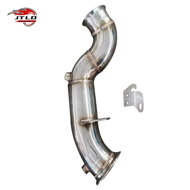 JTLD Performance Exhaust System For Mercedes-Benz W205 C250 C300 LHD Stainless Steel Polishing Downpipe Straight Pipe Design