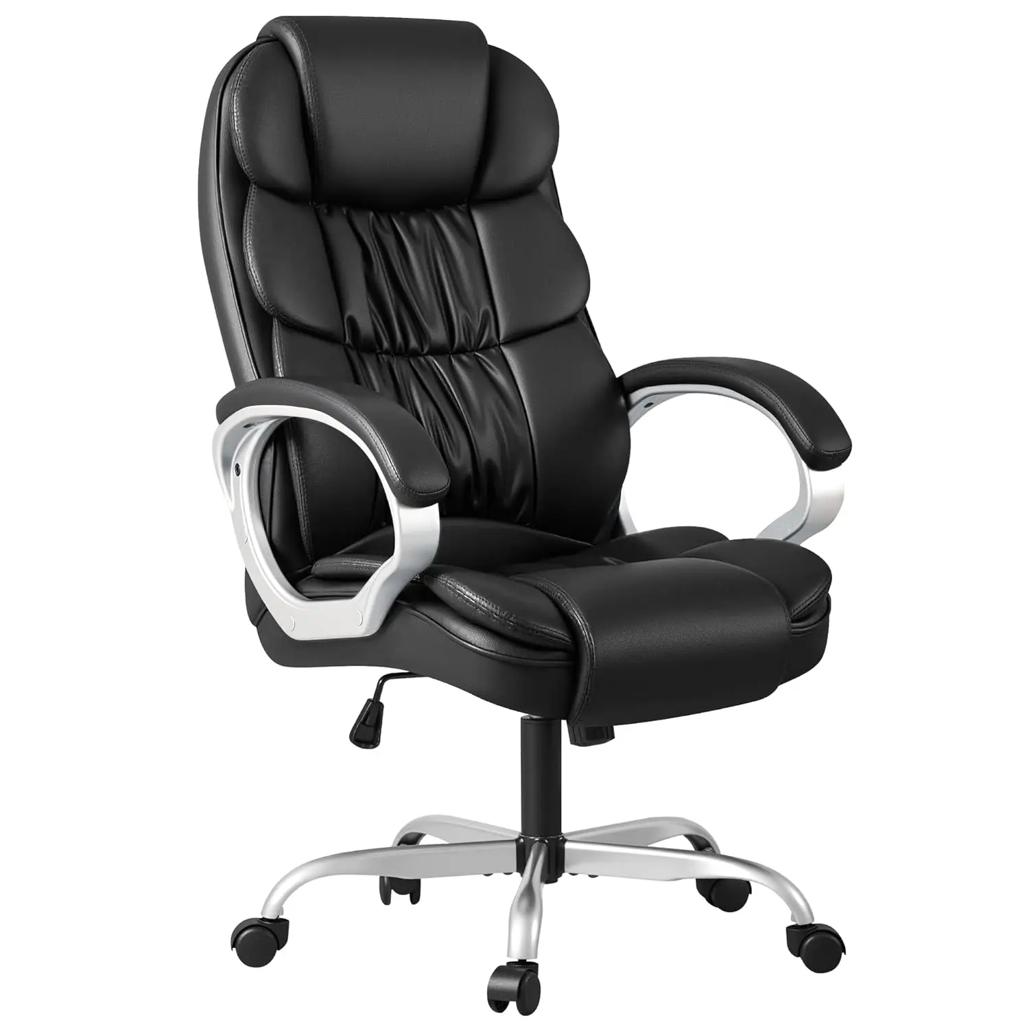 

Office Chair High Back Computer Desk Chair, PU Leather Adjustable Height Modern Executive Swivel Task Chair with Padded Armrests