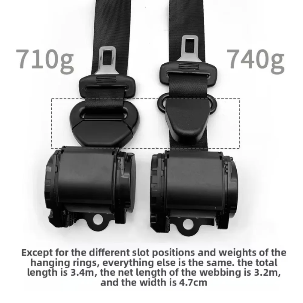 Scalable 3-point Car Seat Belt Driver's Seat Belt with Emergency Locking Car Replacement Parts Truck Golf Cart Seat Belt