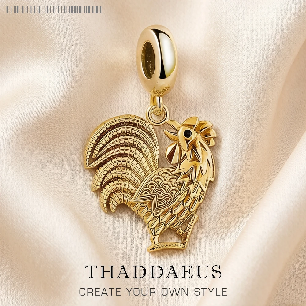 

Pendant Cock Chicken Brand New Fashion 925 Sterling Silver Jewelry Europe Accessories Trendy Gift For Women Men