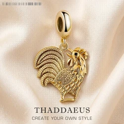 Pendant Cock Chicken Brand New Fashion 925 Sterling Silver Jewelry Europe Accessories Trendy Gift For Women Men