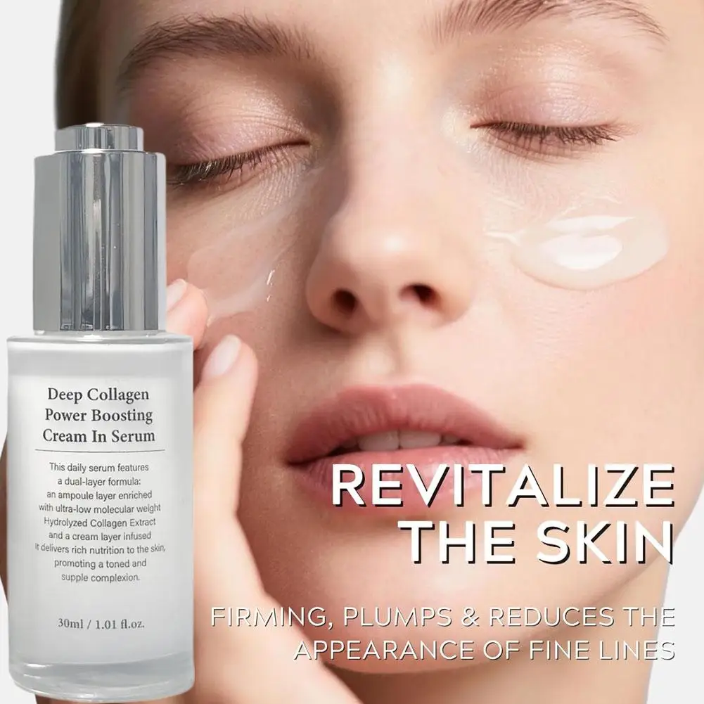 Collagen Booster Serum, Niacinamide & Hyaluronic Acid Skin Renewal Boosting Facial Essence for All Skin Types