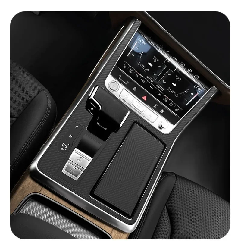 Für 2020-2025 Audi Q7/Q8 Getriebe Panel Zentrale Steuerung Getriebe Silikon Pad Anti-skid Schutz Film innen Spezielle Modifikation