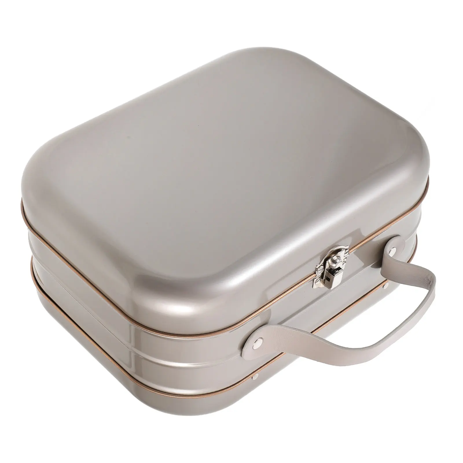 Jewelry Storage Box Trinket Box with Handle – Tinplate Keepsake Case for Rings, Earrings, Necklaces