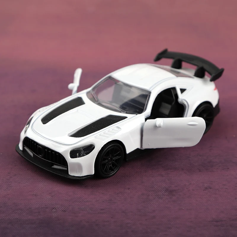 

(Гофрированный картонный короб) Масштабная модель гоночного автомобиля Super AMG GT 1/43, литая металлическая игрушка из сплава, игрушка для мальчиков, с функцией отката назад.