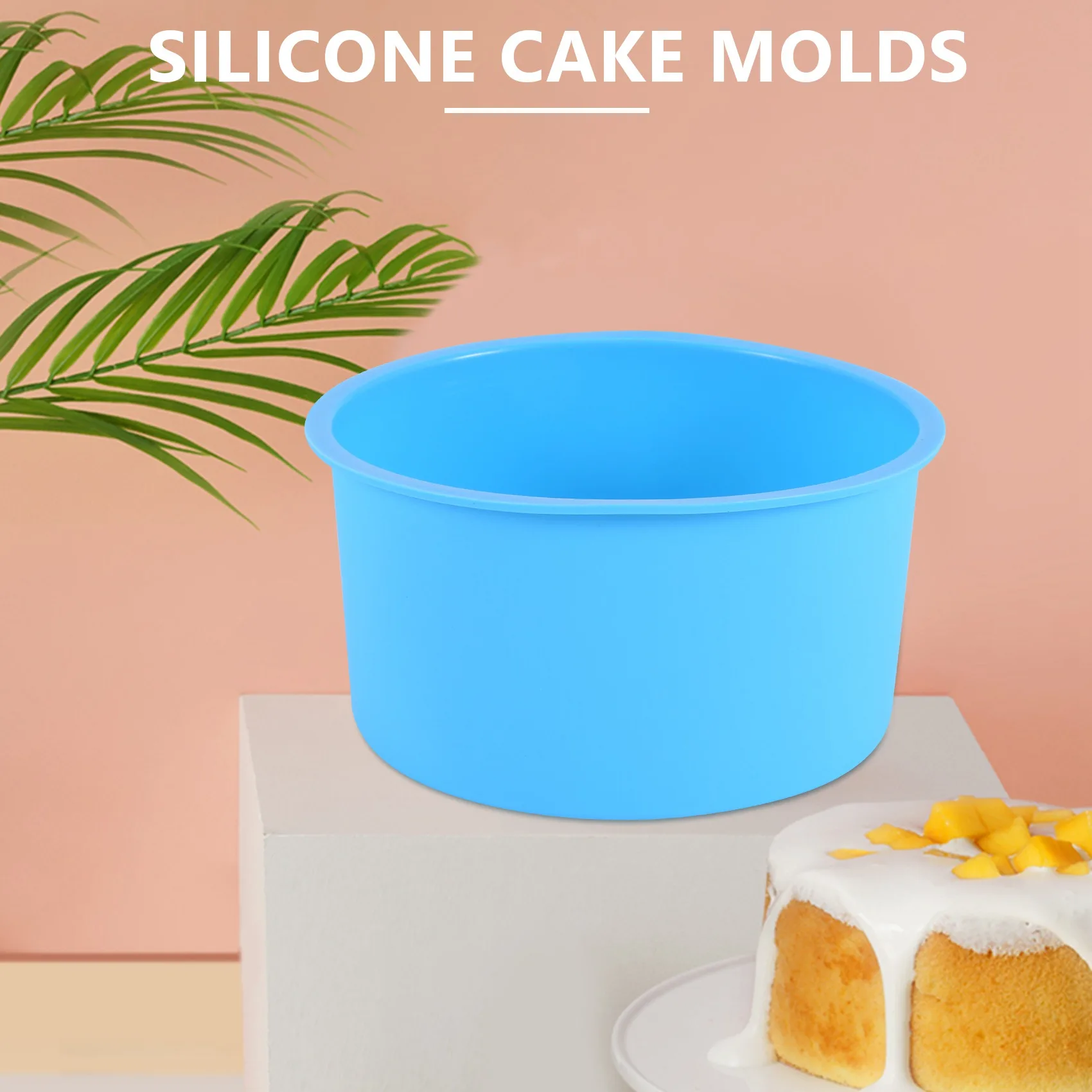 

ABGG-Silicone Mini Cake Molds 4 Inch Round Baking Pan Non-Stick Silicone Baking Mold Bakeware Pan Reusable, Set Of 6