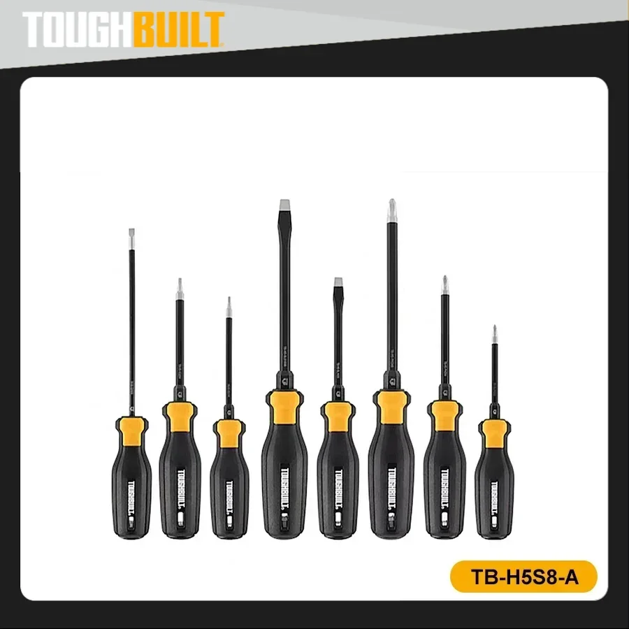 Genuine TOUGHBUILT TB-H5S8-A Standard 8 Piece Screwdriver Set Multi-function Screwdriver Hand Tools   torx screwdriver set