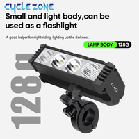 Bicycle Front Light 2000mAh 4 LED Rechargeable Bike Light Handlebar Head Lamp 4 Lighting Modes MTB Cycling Lamp for Night Riding