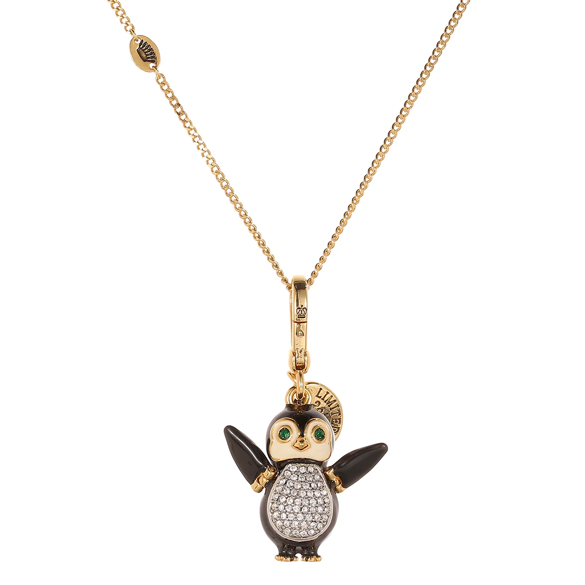

Exquisite fashion enamel glaze black three-dimensional penguin pendant necklace cute animal keychain jewelry