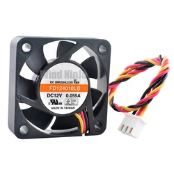 FD124010LB 4cm 40mm fan 40x40x10mm DC12V 0.055A 4200rpm 3pin Dual ball bearing cooling fan for micro device power supply