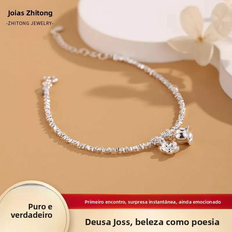 zhitong-ジュエリー-ベルフラワー-ハンドブレスレット-シルバー-クラフト-意味のある返礼品-シンプルスタイル-女性用-非カスタマイズ