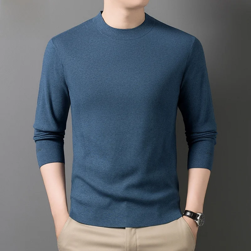 

Pierre Cardin Men's Camere Knitted Long Sve Sweater Pure Color Base Layer irt Casual Sle Comfortable Breathable