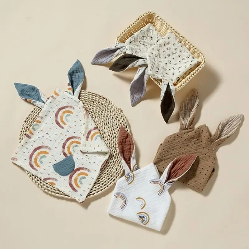 581F Baby Lovey قطن الموسلين بطانية أمان للأطفال حديثي الولادة ناعمة لوفي مريحة من Loveys