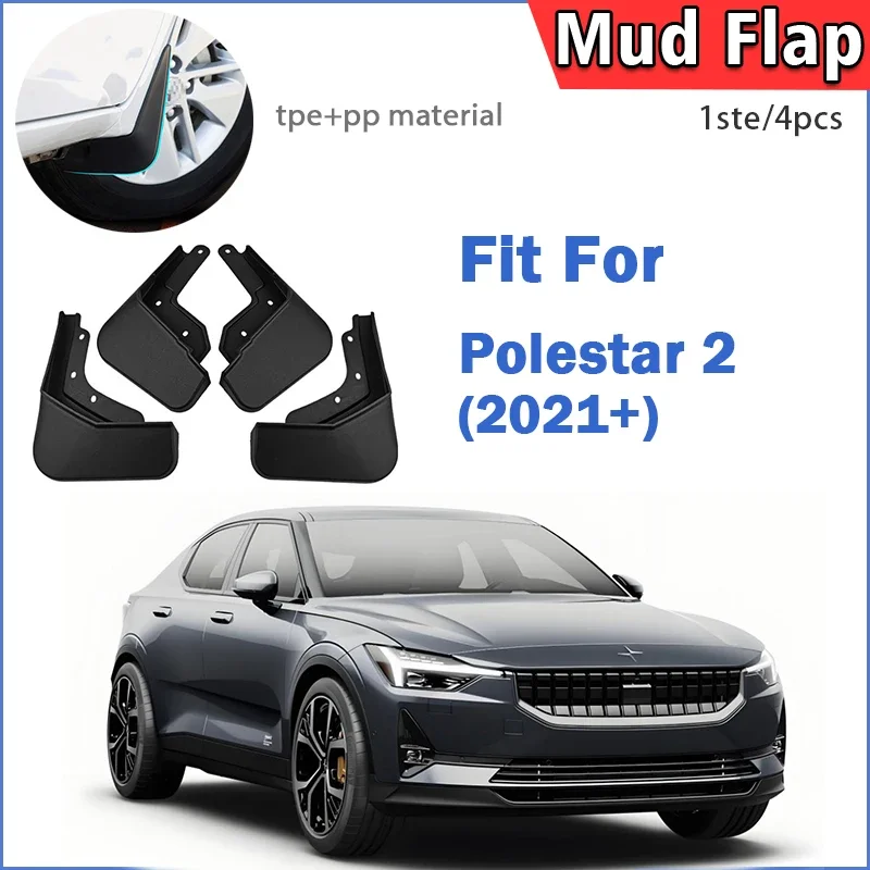 

Front rear 4pcs for polestar 2 mud flap guards blast fender mudflaps front rear car accessories 4pcs 2021 2022-2026