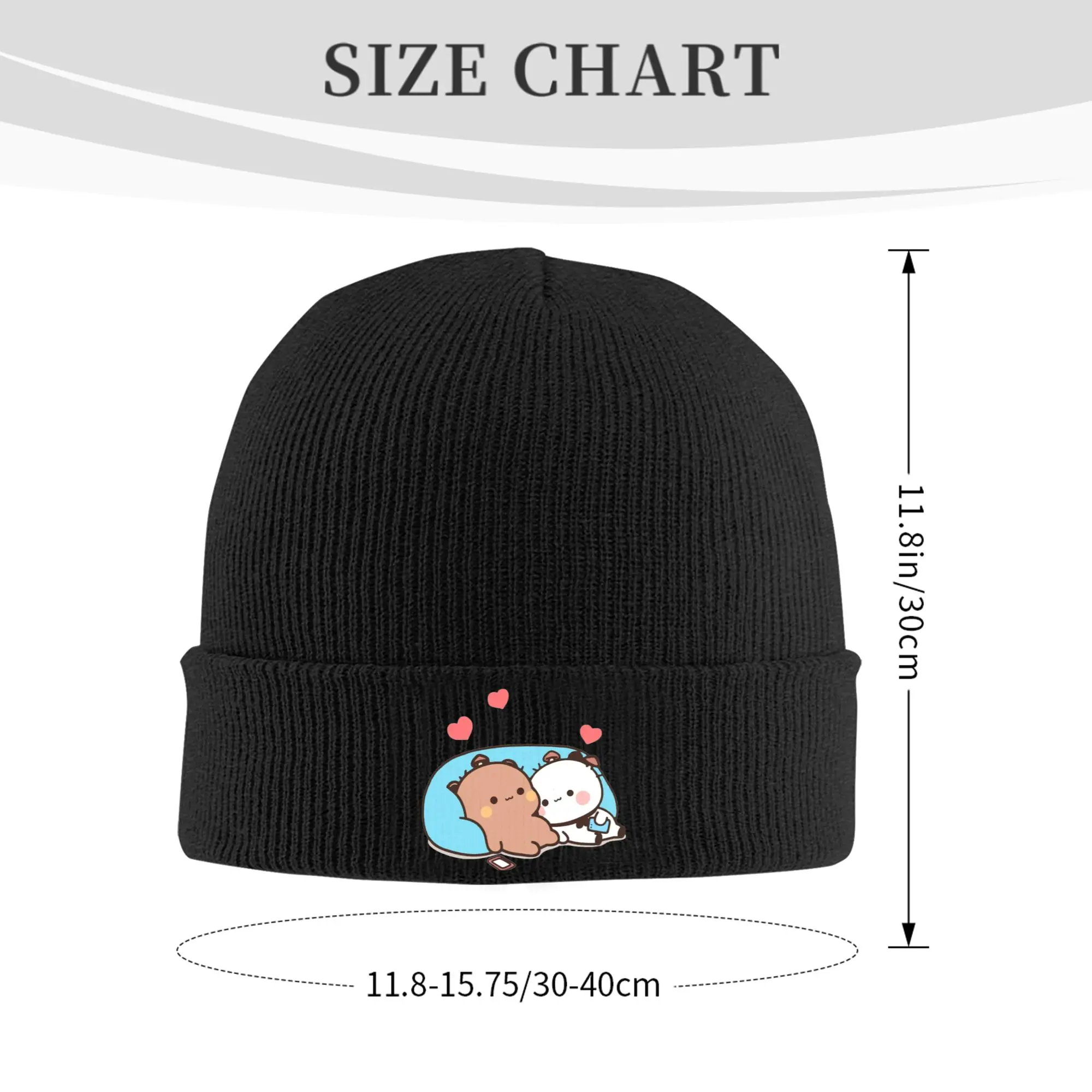 Bear and Panda Knit Hat Beanies Winter Hat Warm Acrylic  Hip-hop Bubu and Dudu Balloon  Caps Men Women Gift,