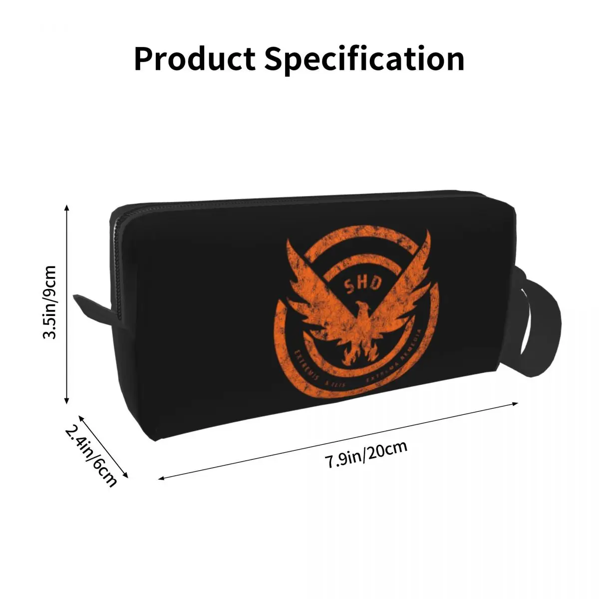 The Division SHD Logo Distressed Pencil Case for Kids Pen Box Pencil Bag Stationery Supplies Women Organizer Pouch