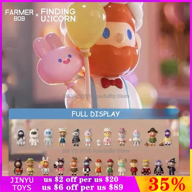 Finding Unicorn FARMER BOB The Wonderland Series Blind Box Toys Cute Anime Action Figure Designer Dolls Christmas Gifts Kid Toys