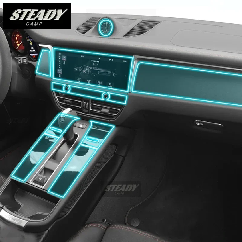 

For Porsche Macan 2022-2023Car Interior Center Console Transparent TPU Protective Film Anti-scratch Repair Accessorie Refit