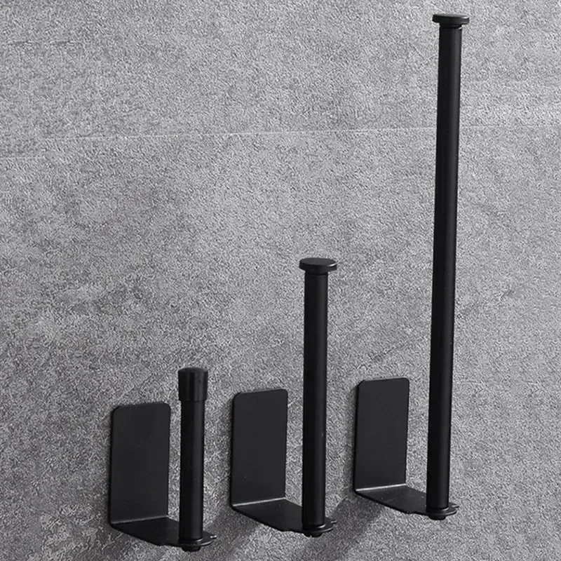 

Клейкий держатель для бумажных полотенец Держатель для туалетной бумаги Держатель для рулонной бумаги без перфорации для ванной комнаты Нержавеющая сталь Черное золото Стойка для рулонов