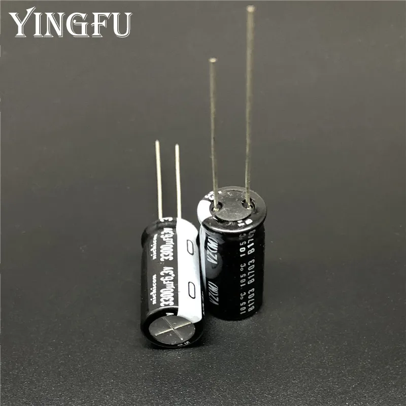 5pcs/50pcs 3300uF 6.3V NICHICON VZ Series 10x20mm Wide Temperature Range Aluminum Electrolytic Capacitor 6.3V3300uF