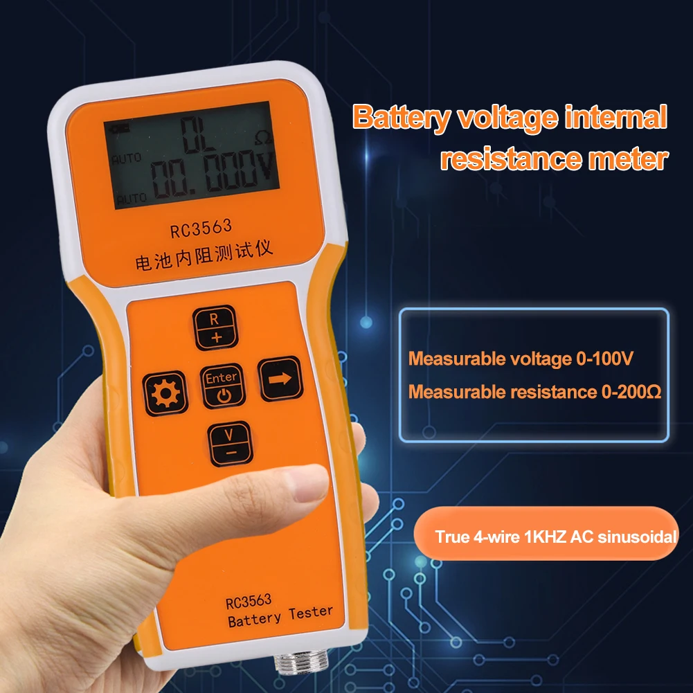 Battery Voltage Internal Resistance Tester Trithium Lithium Iron Phosphate Battery Tester LCD True Four-wire Car Battery Tester