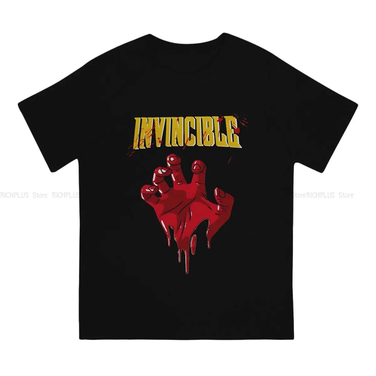 Invincible TV Series Man TShirt Shirtinvincible Blood Individuality Polyester T Shirt Harajuku Streetwear New Trend