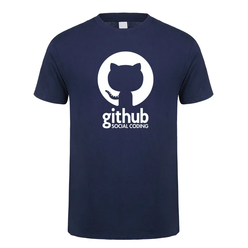 New T Shirt Cotton Tops for Men Github Social Coding T-shirt Summer Unisex Short Sleeve Programmer Tops Tee LH-150