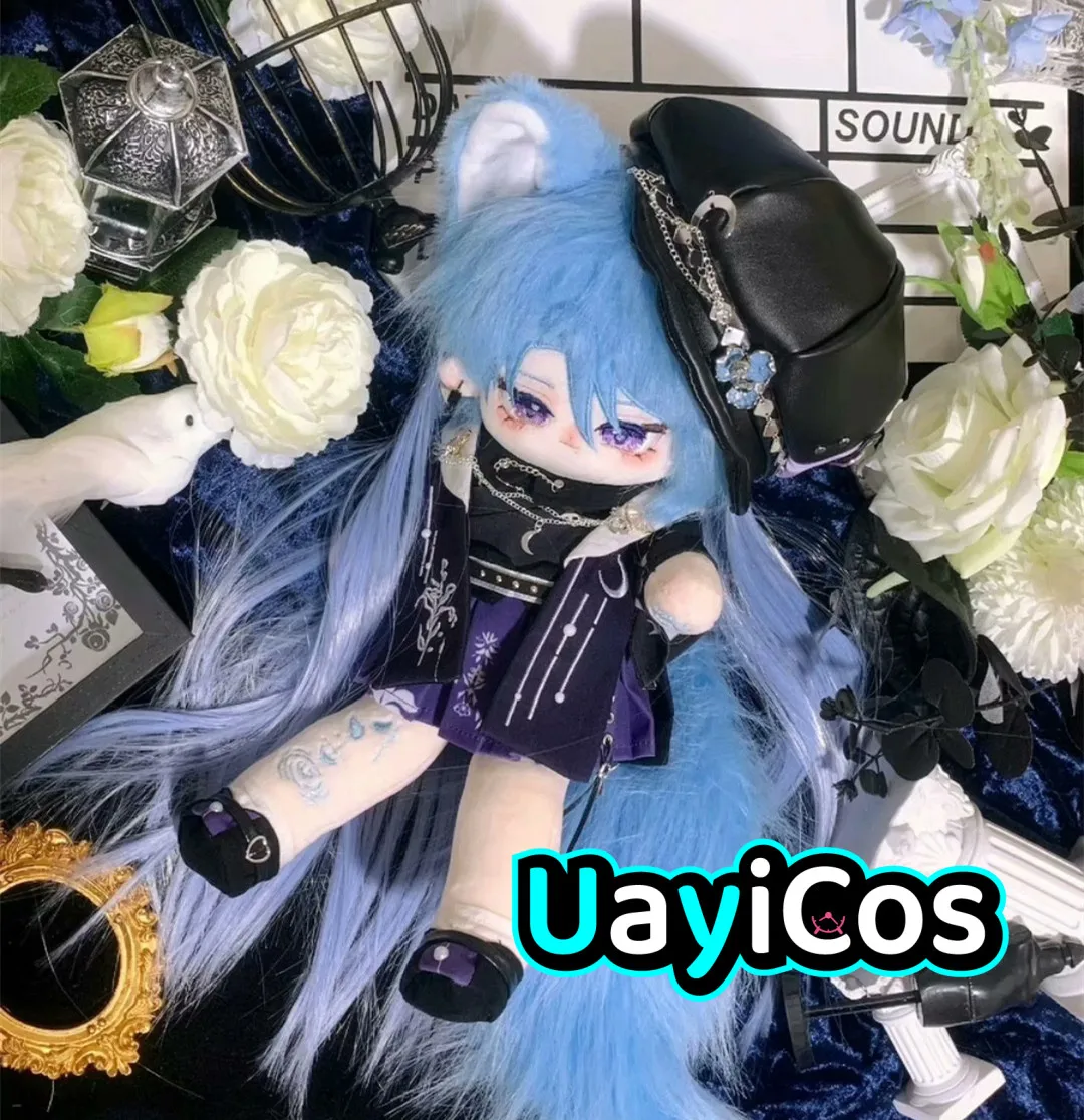 

Genshin Impact Kamisato Ayato chun you Monster Blue Wig Hair Stuffed 30cm Long legs Plushies Plush Cotton Doll Body Toy For Kids