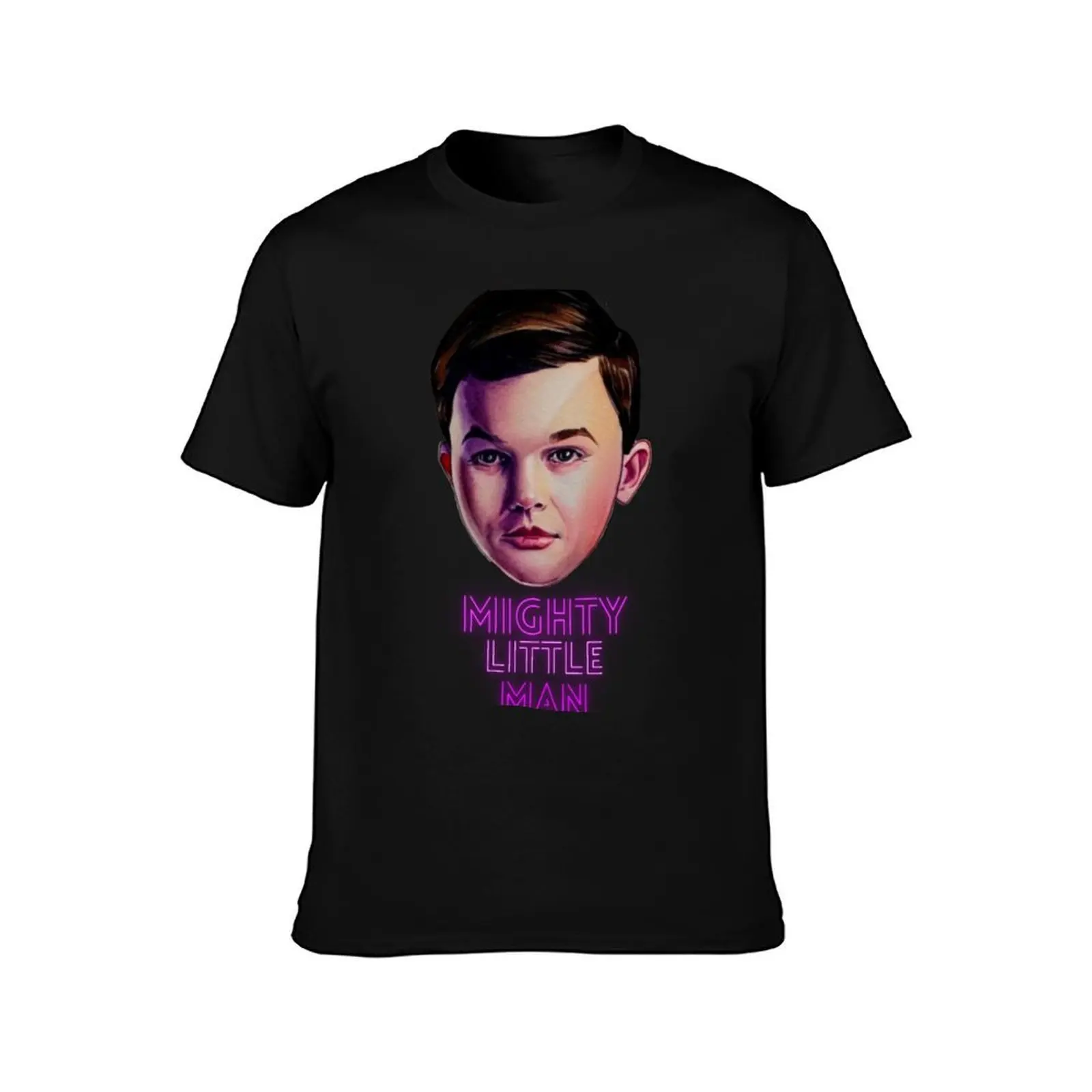 Young Sheldon Mighty little man Watercolor painting T-Shirt, Summer Casual Cotton Tee, Oversized Streetwear Tops, 100% Cotton