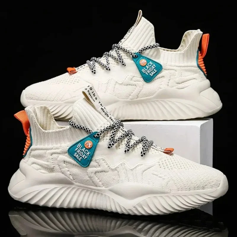 Men's Sneakers Breathable Running Shoes New Mesh Outdoor Casual Shoes Fashion Non Slip Vulcanize Shoe Platform Lace Up Men Shoes