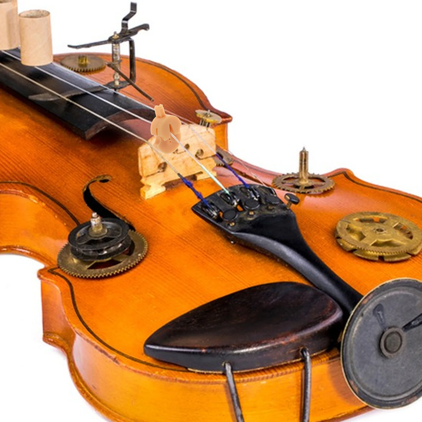 Violino prática mudo de borracha portátil estilo turte mudo para prática ultra silenciosa borracha para violinos violino praticando a
