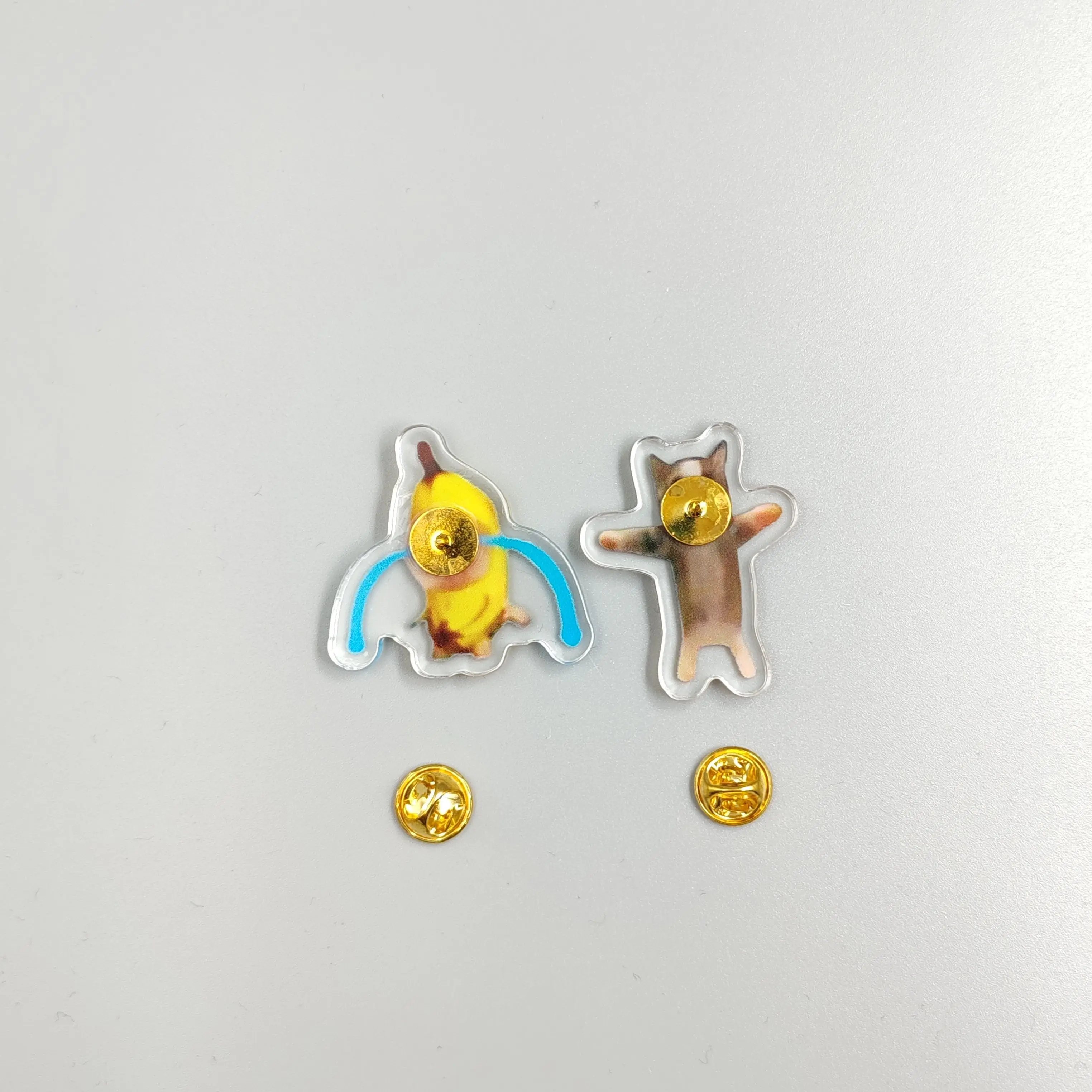 2023 Happy Cat Banana Cat Cry Brooches Jewelry Student Gift El Gato Meme Cat Funny Brooch Jewelry Small Medal Maxwell Cat