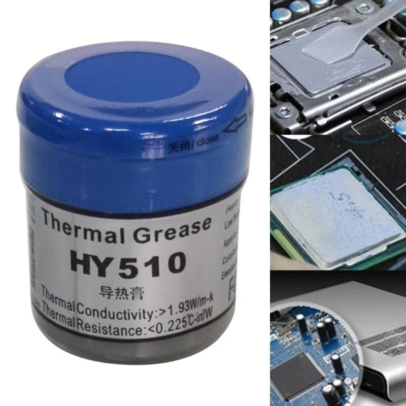 HY510 Gray Silicone Thermal Grease Paste Compound 1.93 for W/for m.K for Processor CPU Cooler GPU Radiator Graphics Card