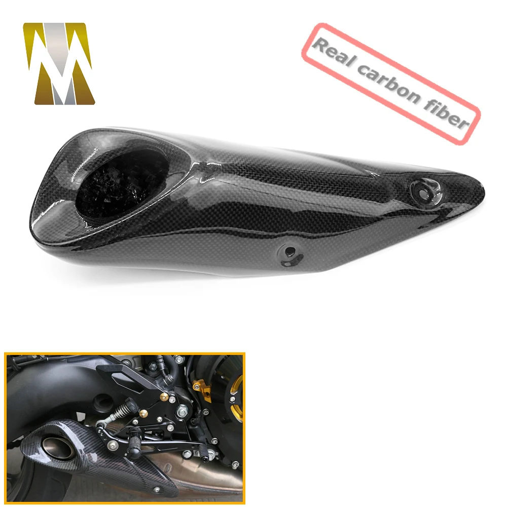 Carbon Fiber Exhaust Pipe Cover For Yamaha MT09 FZ09 mt09 2013-2016 Motorcycle Muffler Exhaust Pipe Heat Shield Protection Guard