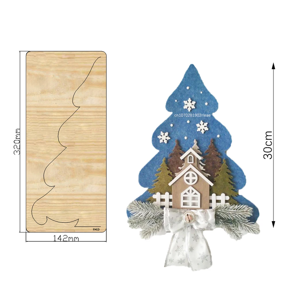 Christmas Tree New Wooden Cutting Dies Scrapbooking DECOR HOME DIY Suitable for Market Universal Cutting Machine/R413