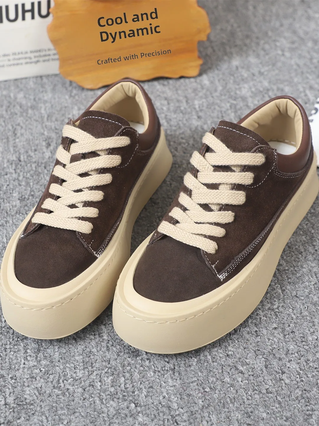 

Мужская осень 2025 Thi Bot, износостойкая, Casual oes, модная, универсальная, противоскользящая, с повышением Dad oes