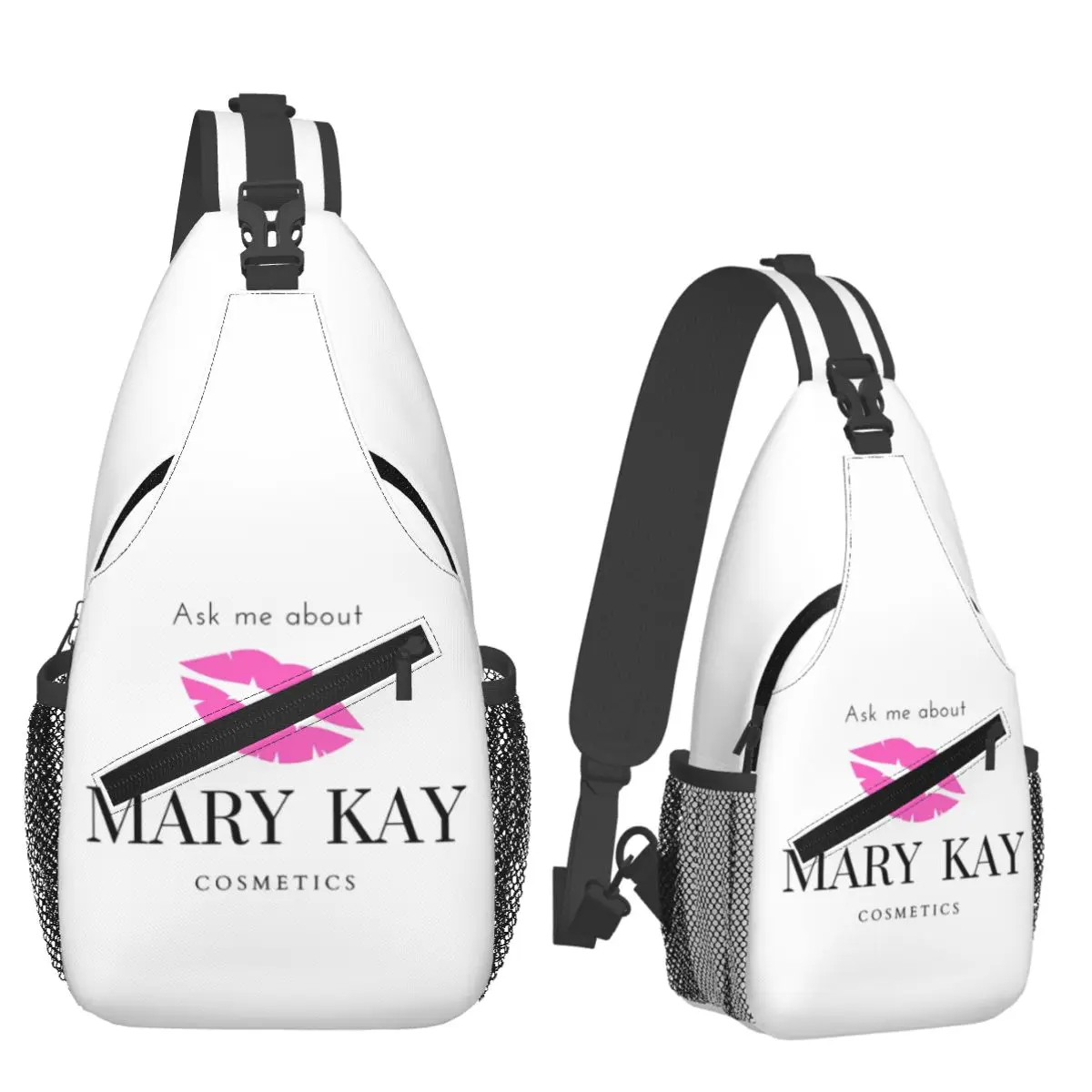 

Ask Me About Mary Kay Chest Bag Men Sling Crossbody Backpack Chest Bag Travel Hiking Daypack Shoulder Bag
