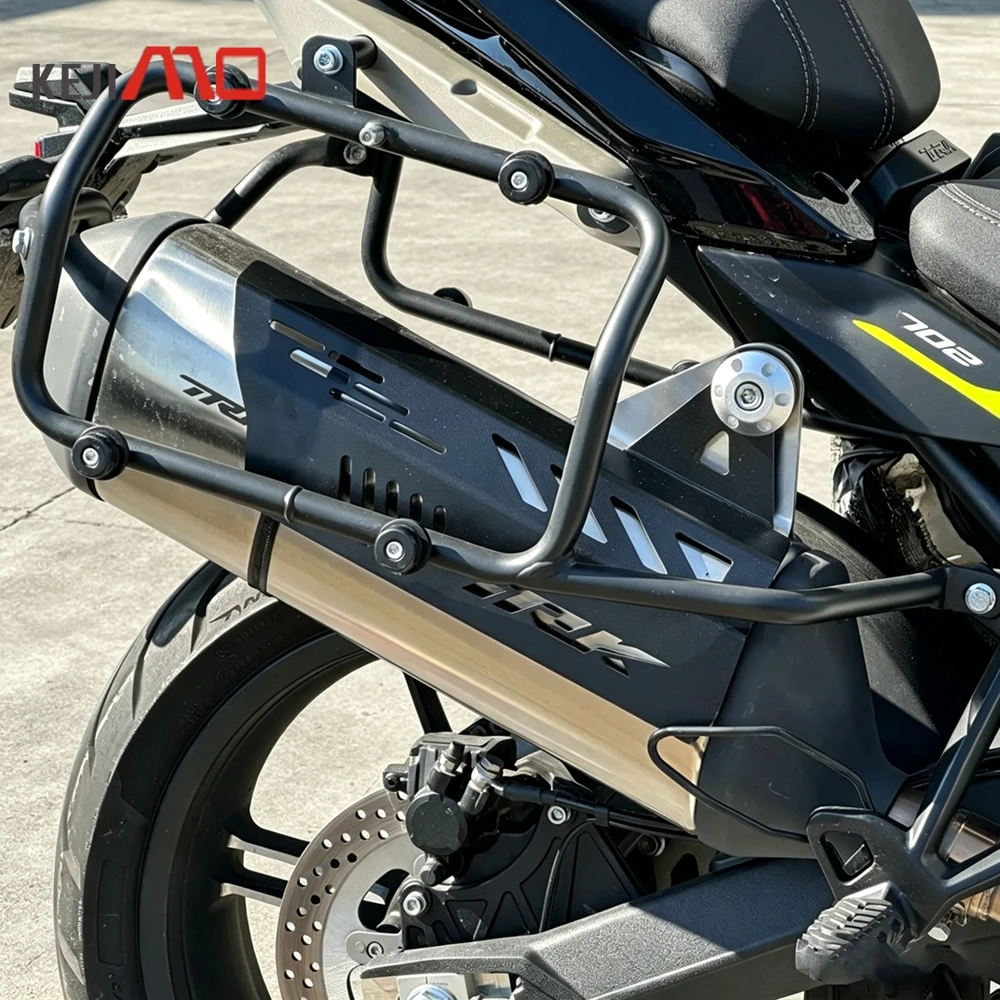 

2026 For Benelli TRK 702X TRK 702 TRK702 X TRK702X 2022-2024 2025 CNC Muffler Exhaust Pipe Heat Shield Guard Anti-scalding Cover