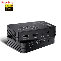 Ezcap288 HDMI AV przechwytywanie wideo karta zapisu wideo 1080P analogowe wideo Audio do cyfrowego wideo nagrywarka HDMI Box Zapisz do USB na PS4