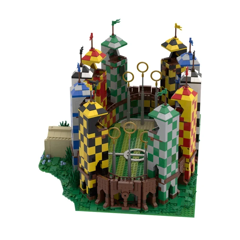 2810 шт. Quiddltch Pitch From Harrys P0ttertys Magic Movie, креативные строительные блоки, MOC, игрушка в подарок для мальчиков и девочек