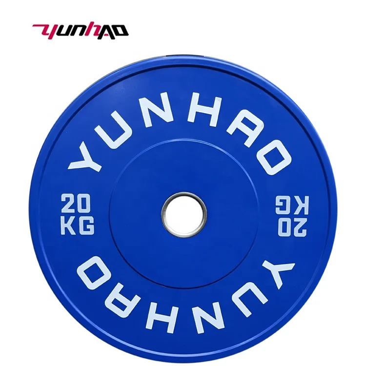 

Costom High Quality Fitness Gym Colorful 20KG Rubber Bumper Weight Plate With Steel Hub