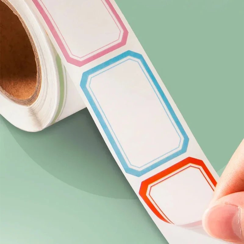 Roll Label Stickers Sticky Label Waterproof Color Name Sticker Office Supplies Stationery Stickers Classification Tool TMZ