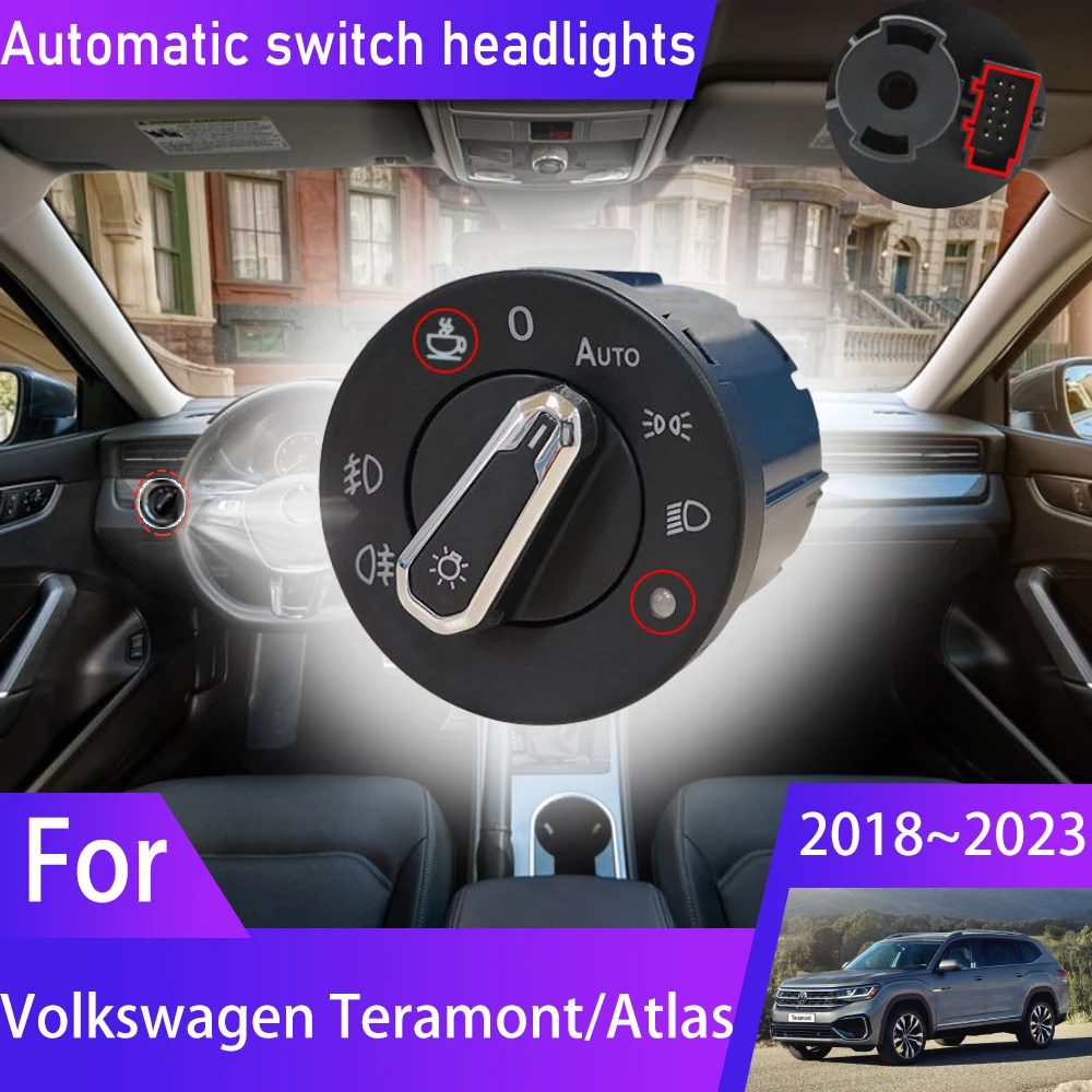 

Car Automatic Switch for Volkswagen VW Teramont Atlas CA1 2018~2021 2022 2023 Accessories Upgrade Modificati Headlights Tuning